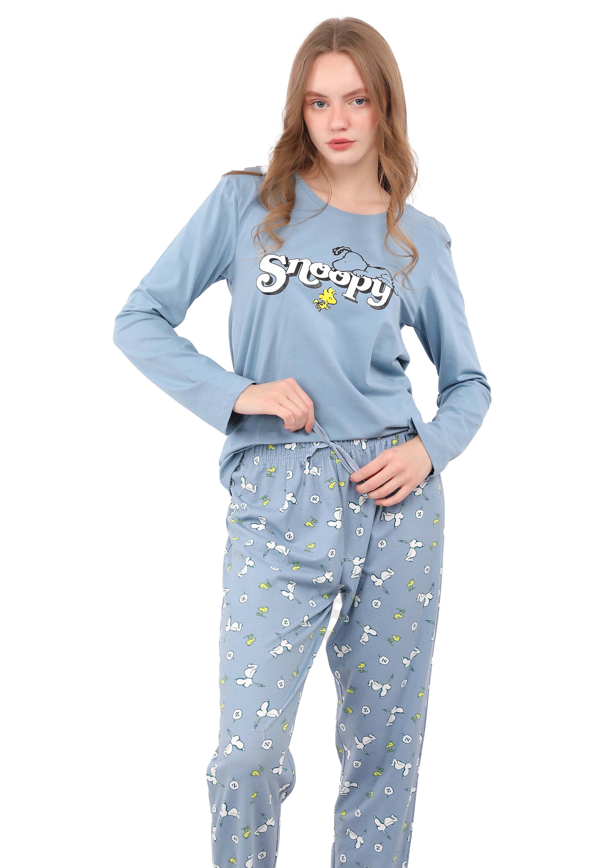 S122 snoopy long sleeves pajama set