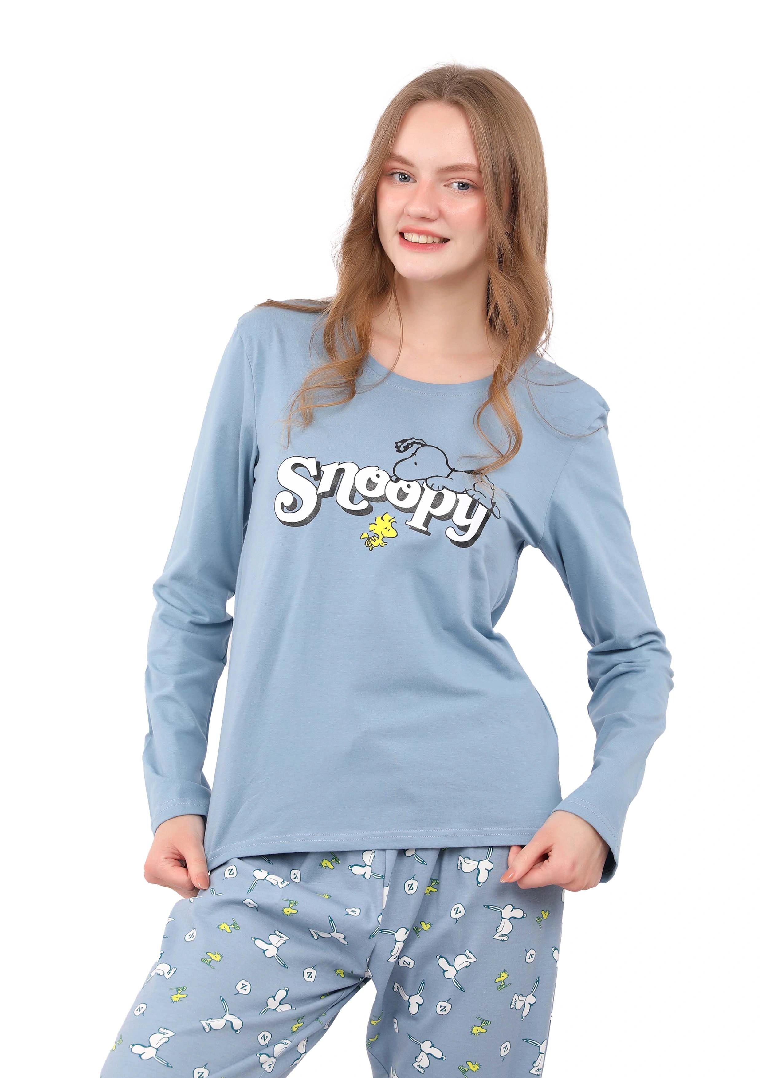 S122 snoopy long sleeves pajama set