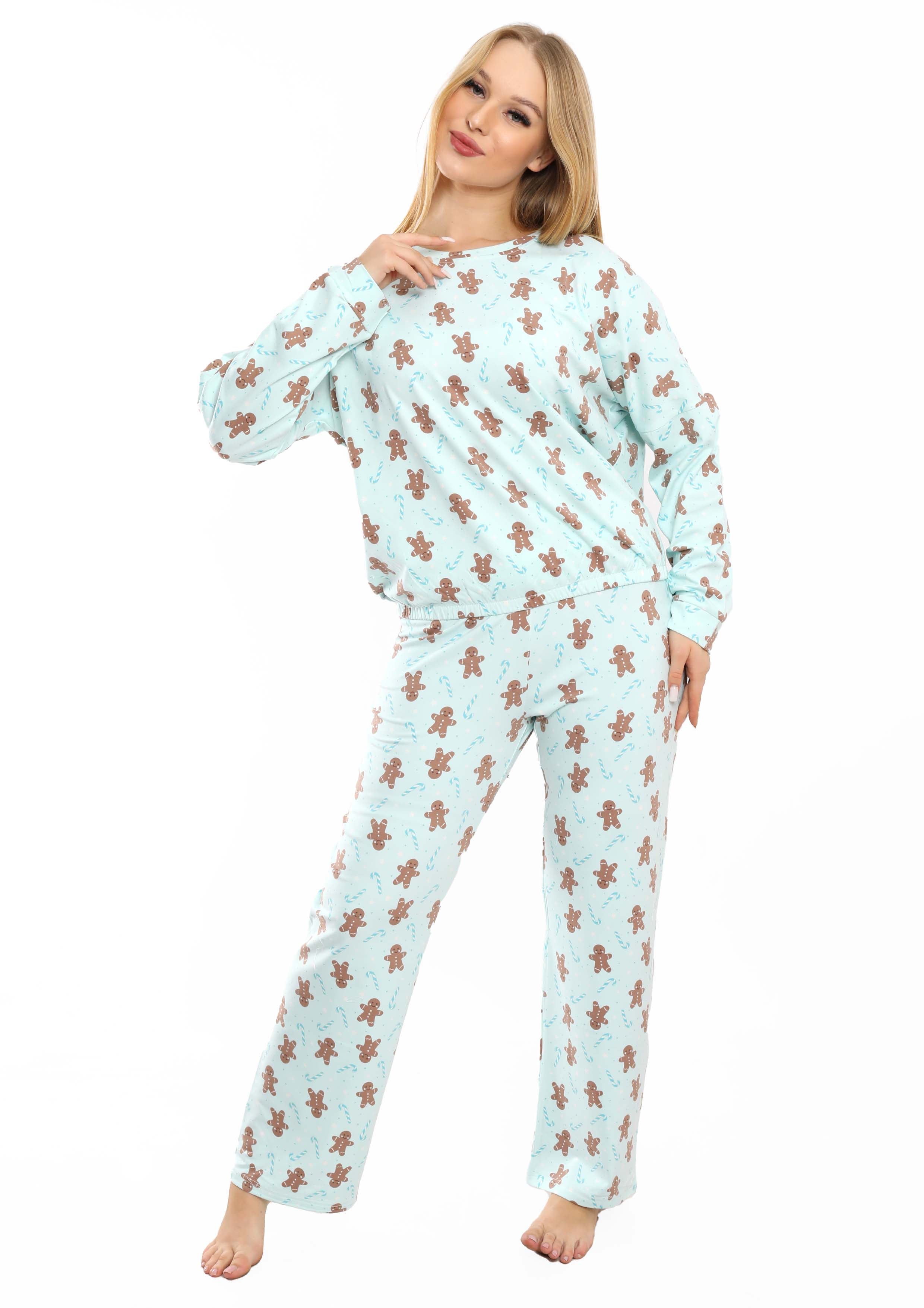 C367 Baskoota Long sleeves loose fit pajama set