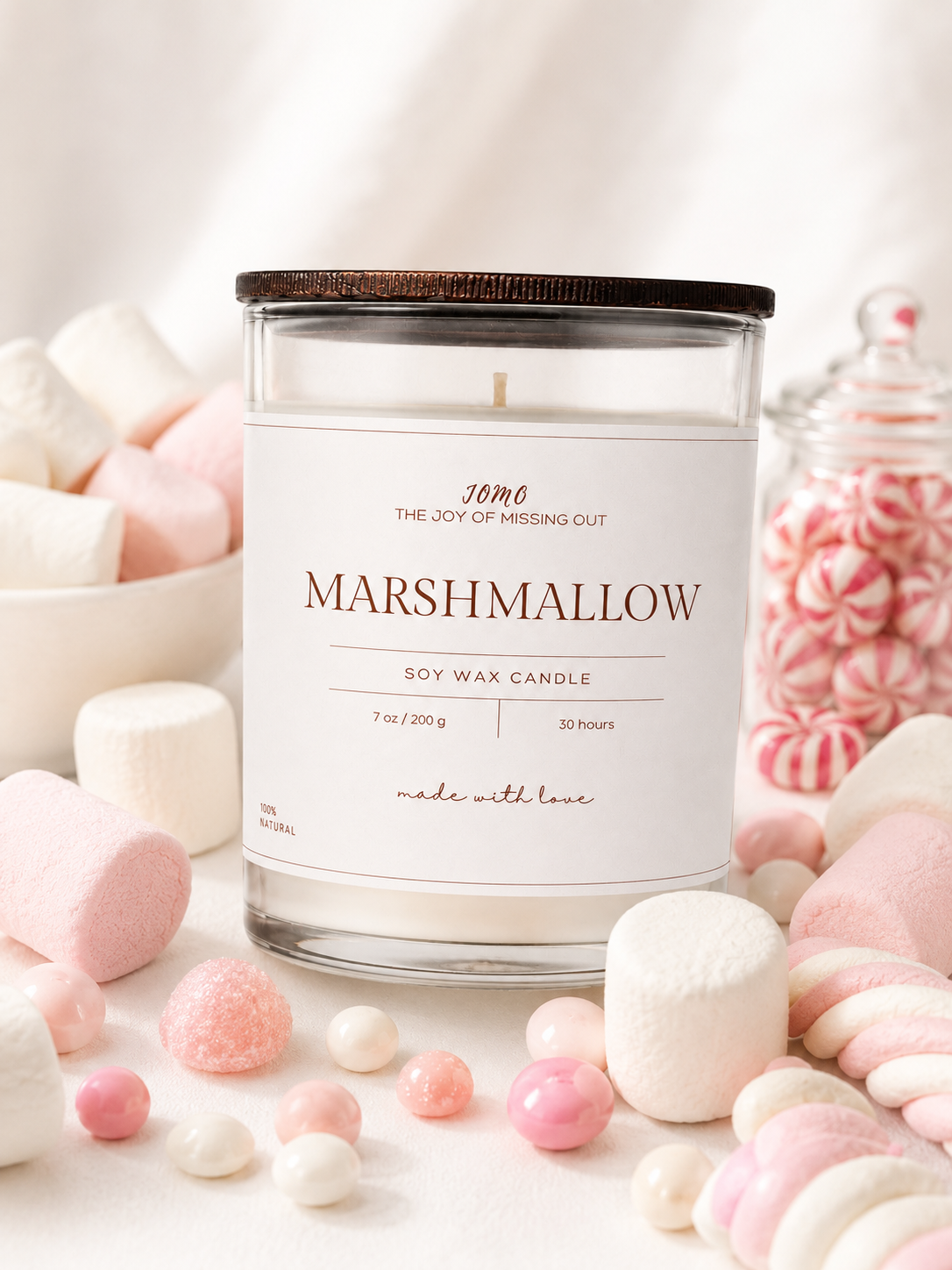 JOMO CANDLE MARSHMALLOW FLAVOR