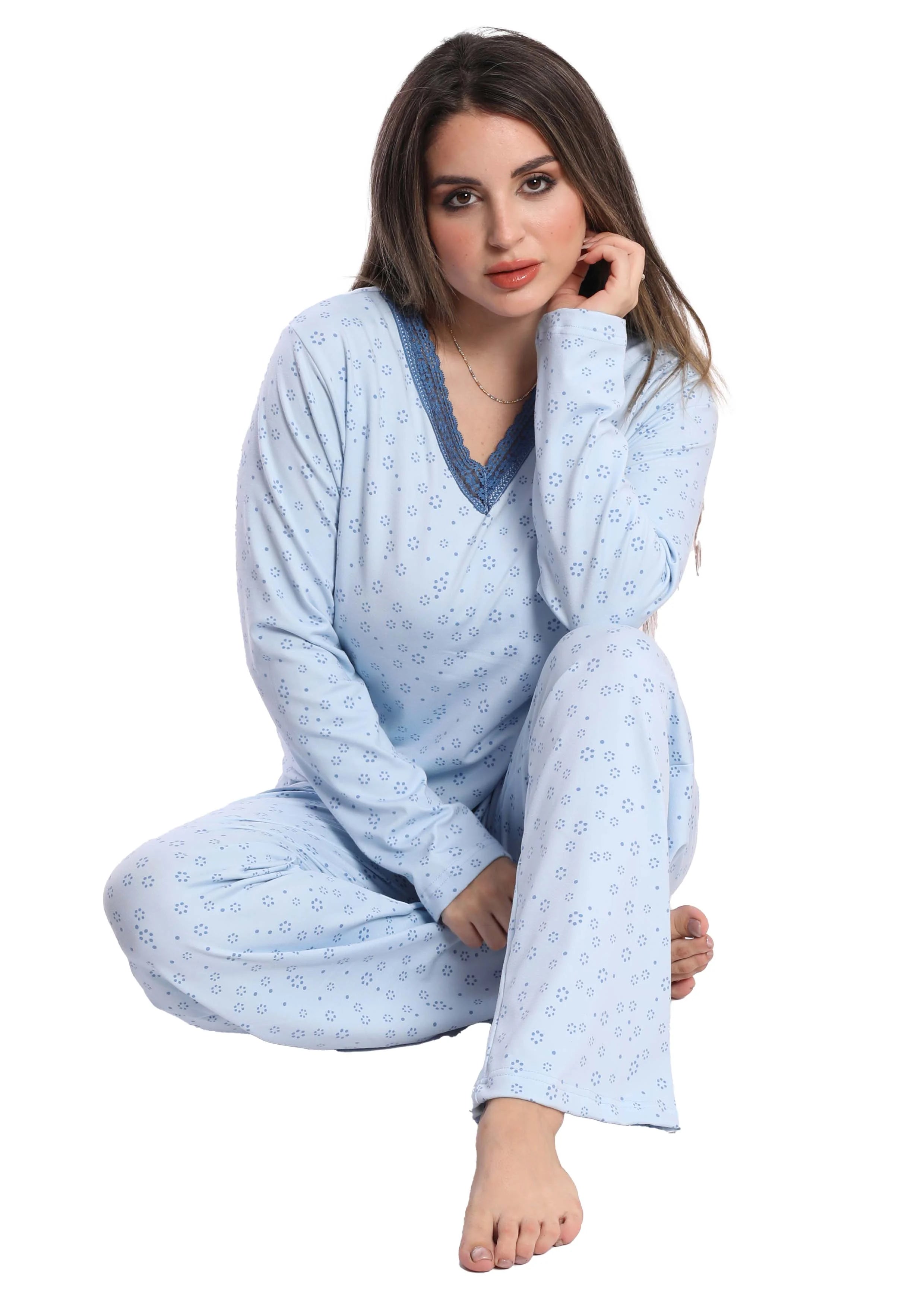 C307 sweet December lace top pajama set