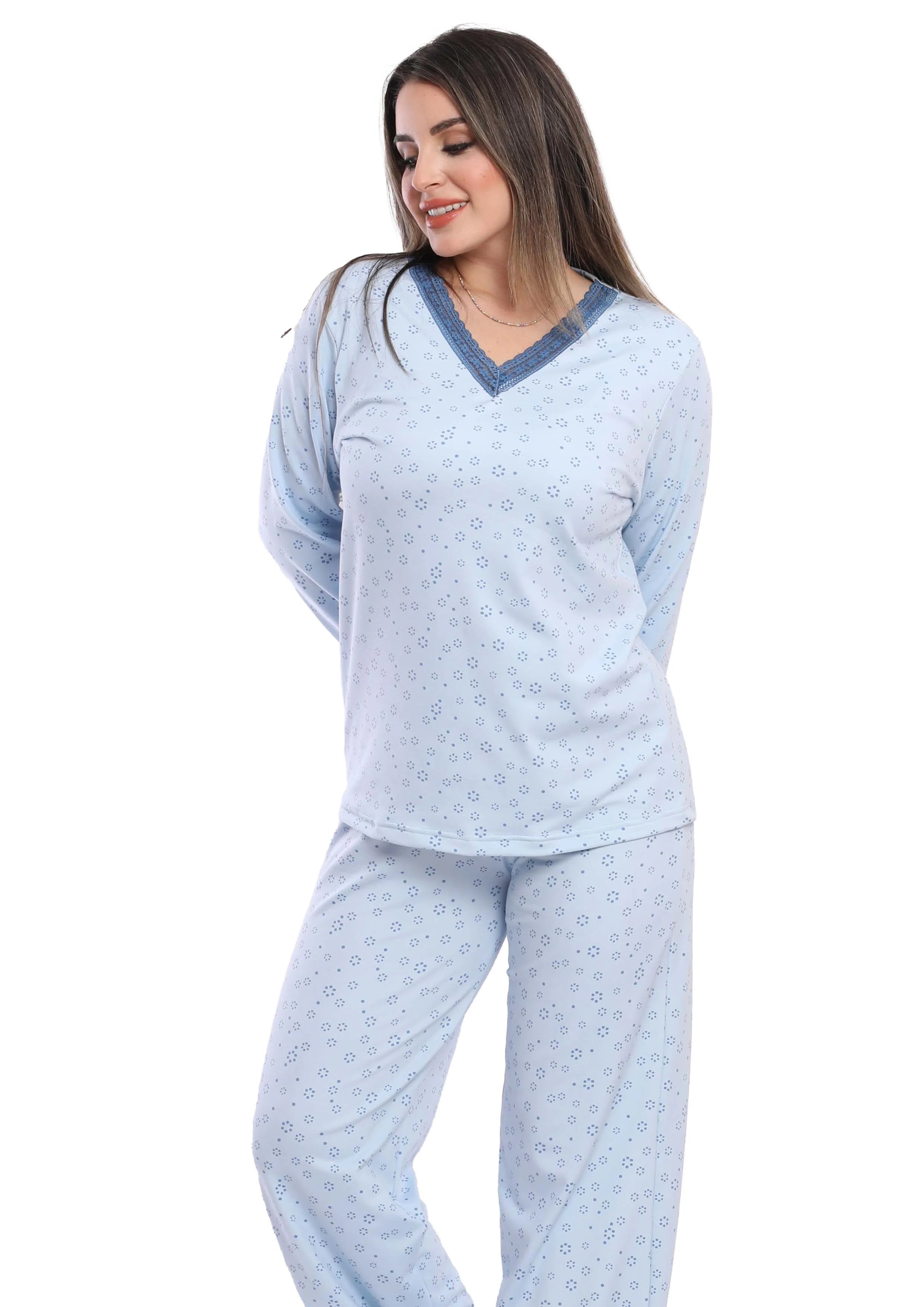 C307 sweet December lace top pajama set