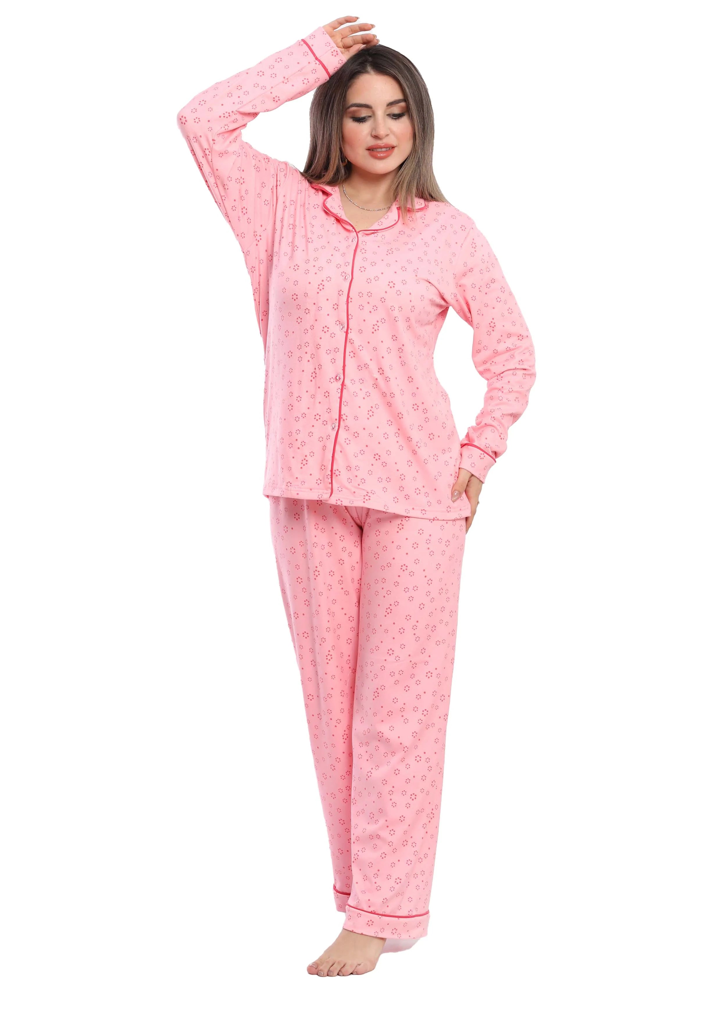 C309 sweet December buttoned pajama set