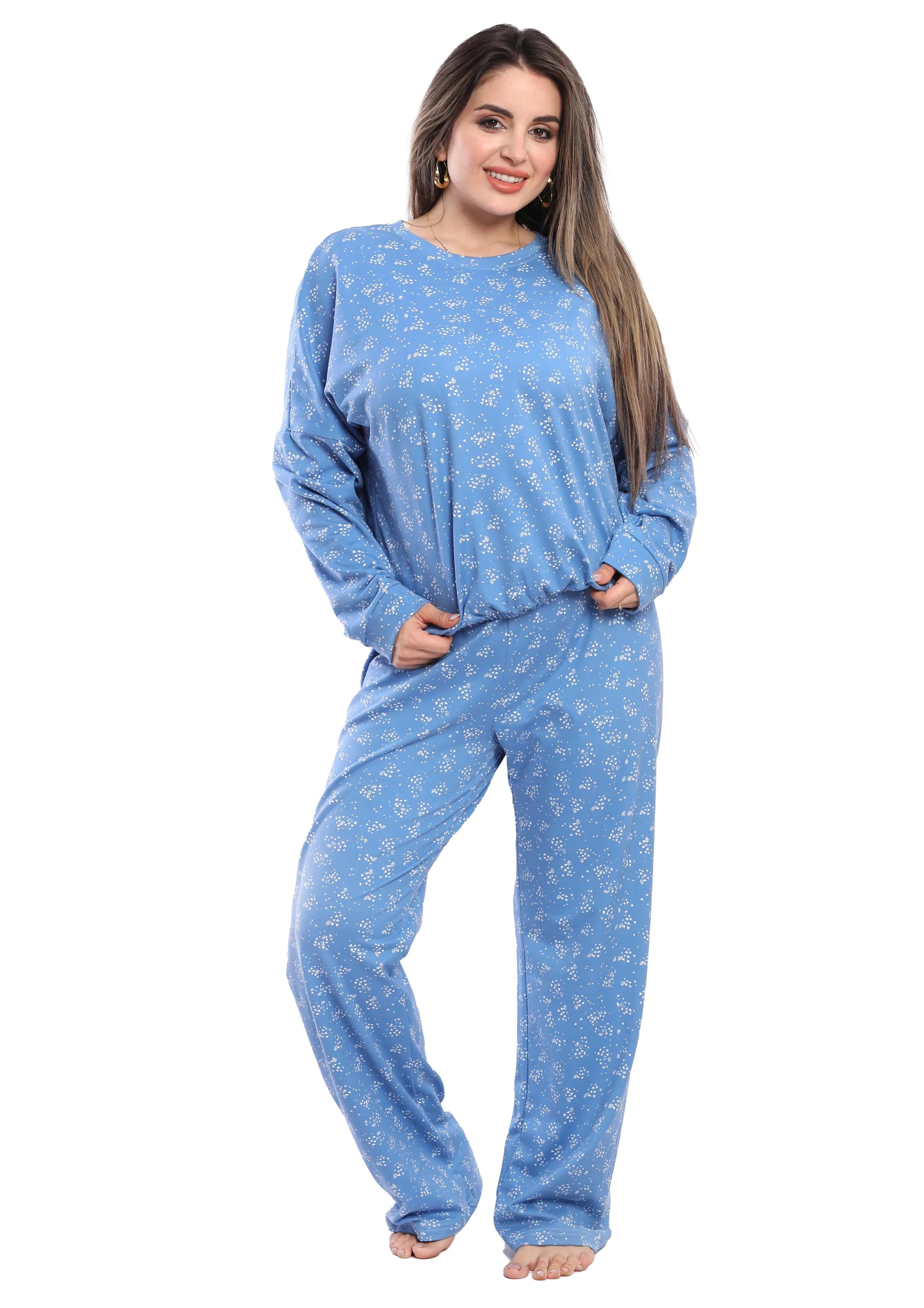 C312 Snowflakes LOOSE-FIT pajama set