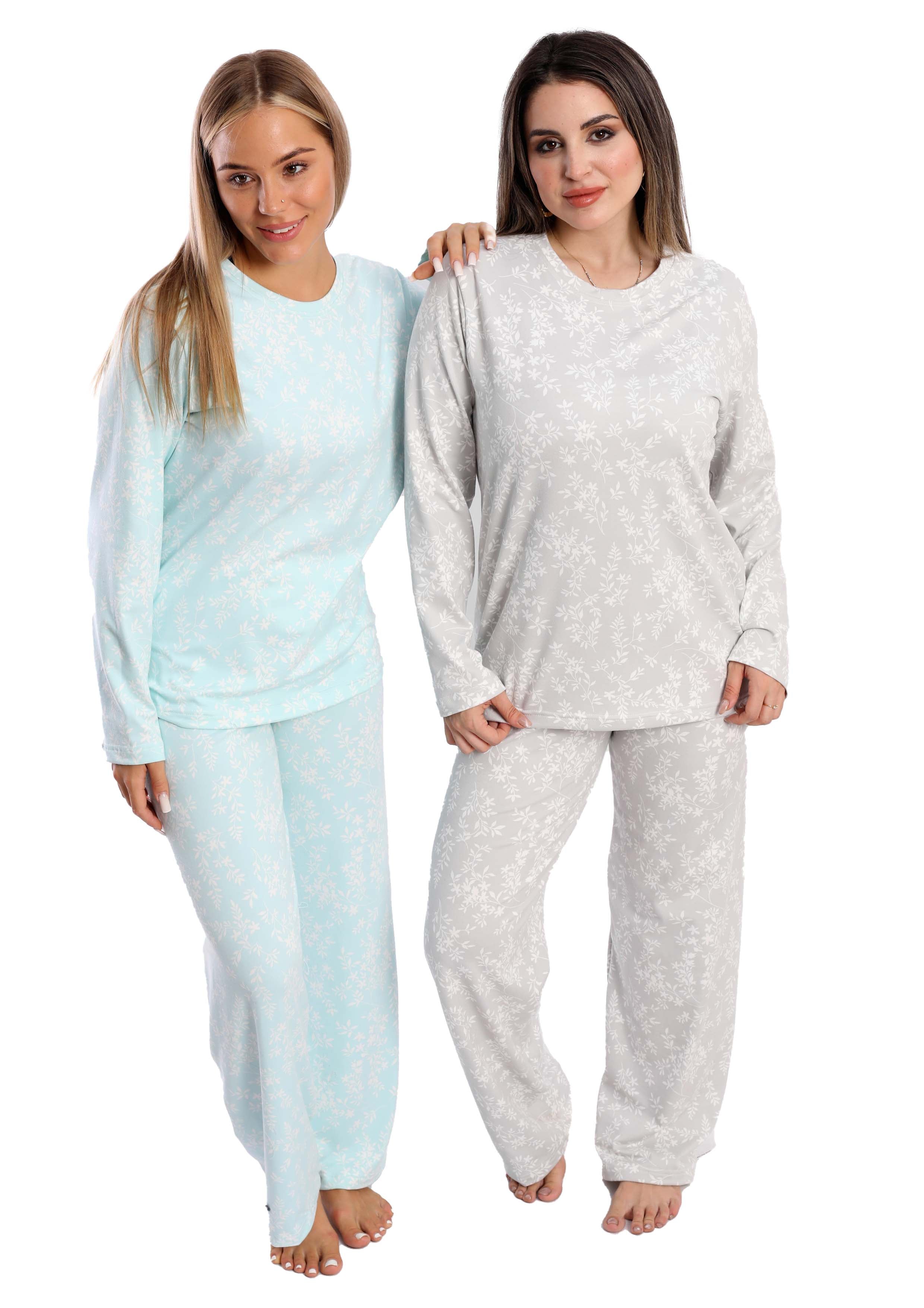 C318 snow tree leaves pajama set