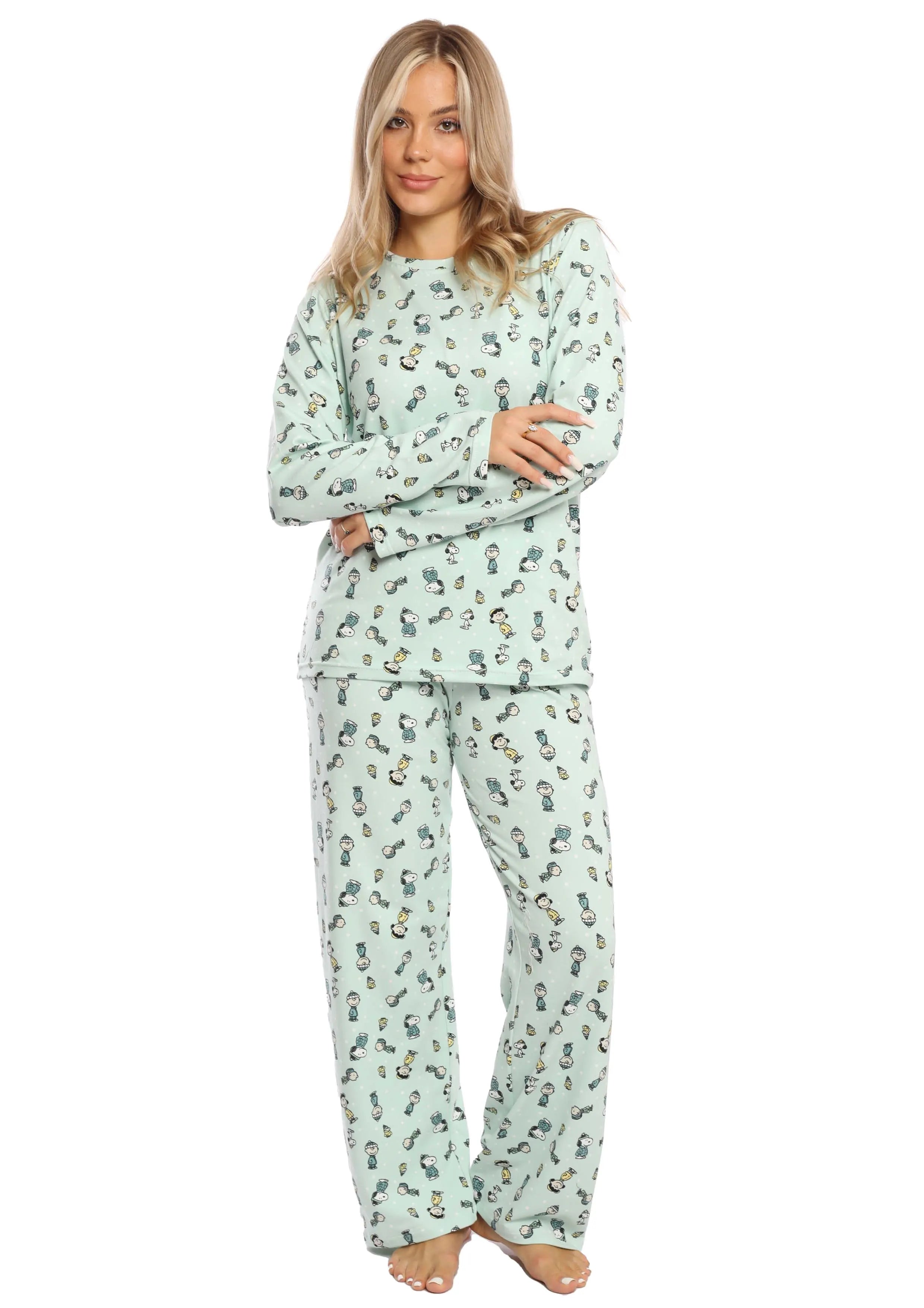 C340 MINT SNOOPY LONG SLEEVES PAJAMA SET