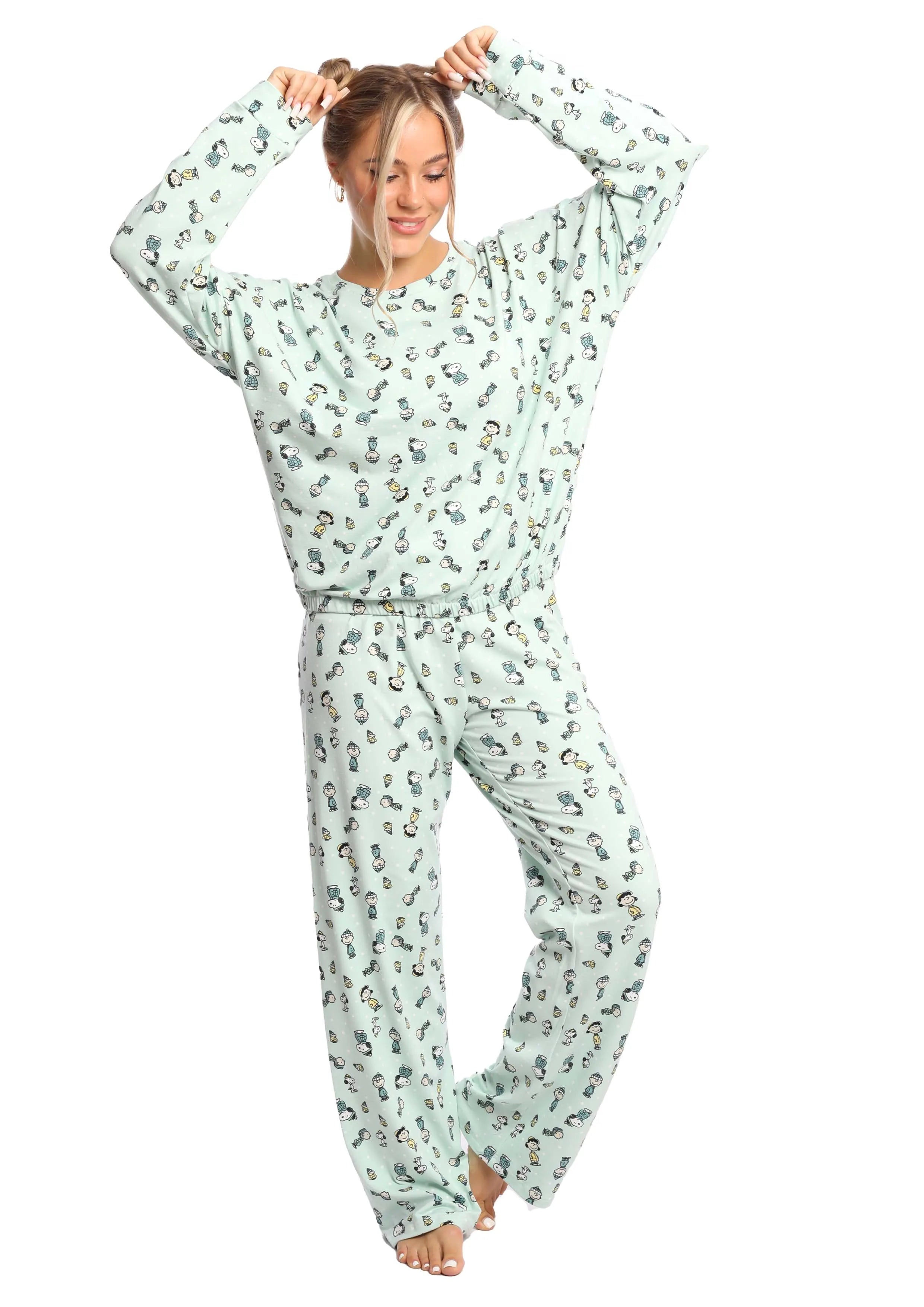 C342 MINT SNOOPY LOOSE FIT PAJAMA SET