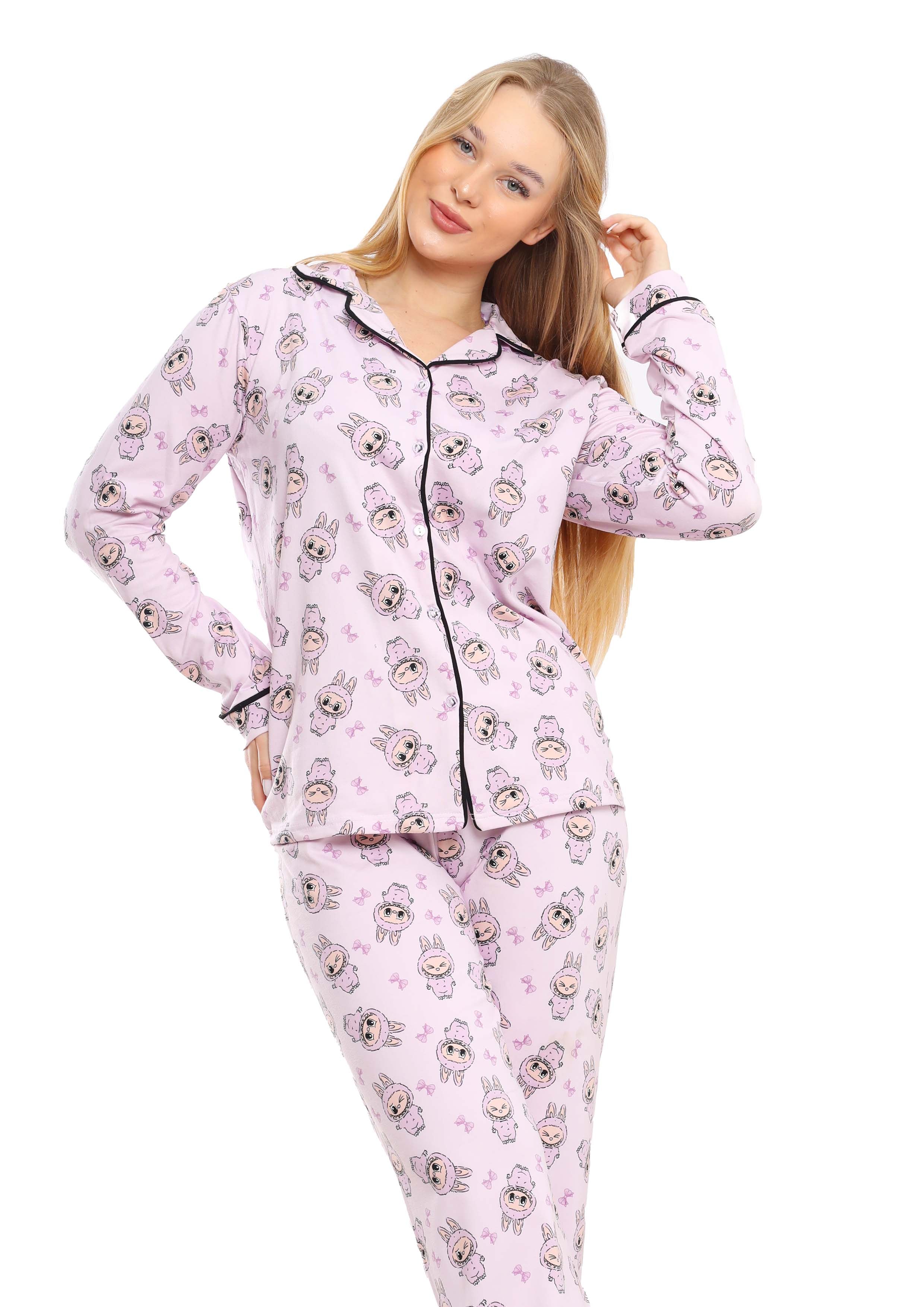 C361 Labubu Buttoned pajama set